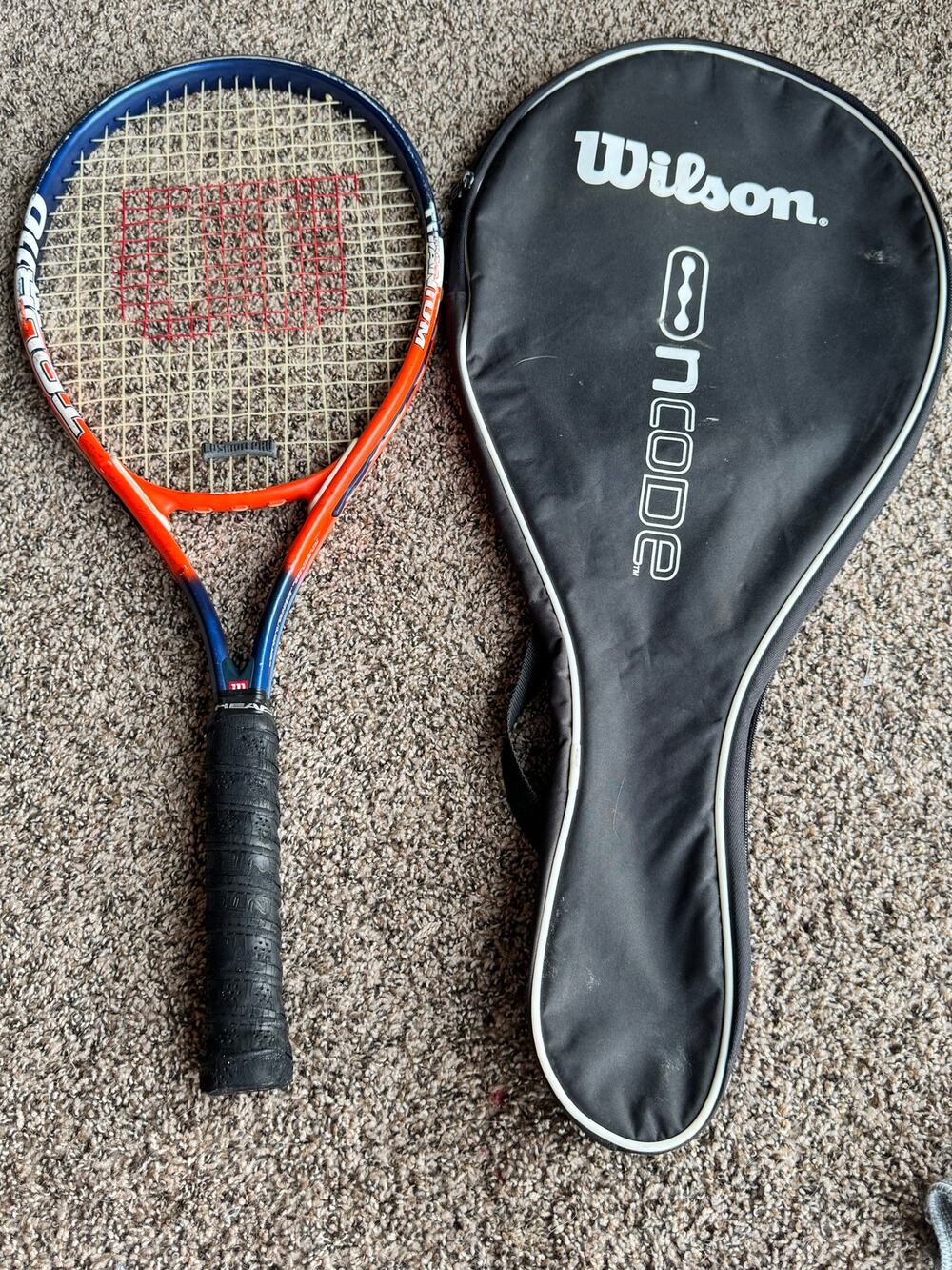 Wilson Tour 110 Titanium Tennis Racquet Blue/Orange Oversize with Case